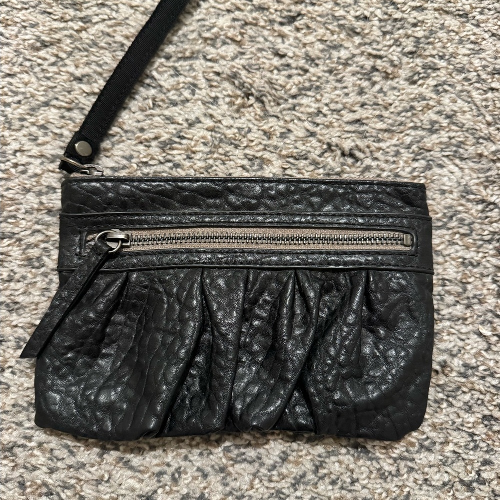 Elegant Black Leather Clutch